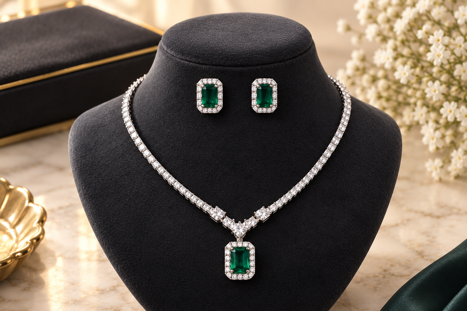 The Daily Radiance Duo: Sweat-Proof Floating Solitaire Pendant Set