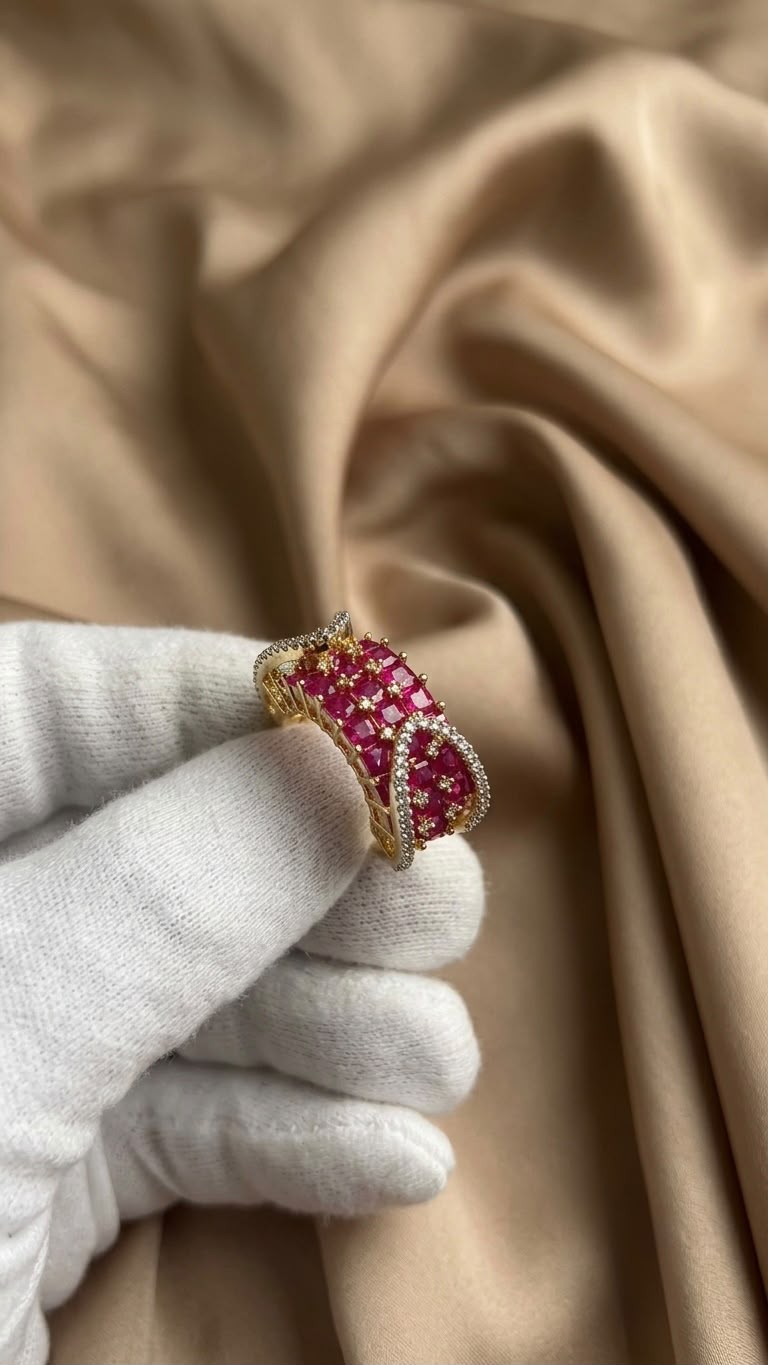 The Elysian Ribbon: Princess-Cut Mosaic Eternity Band Ring