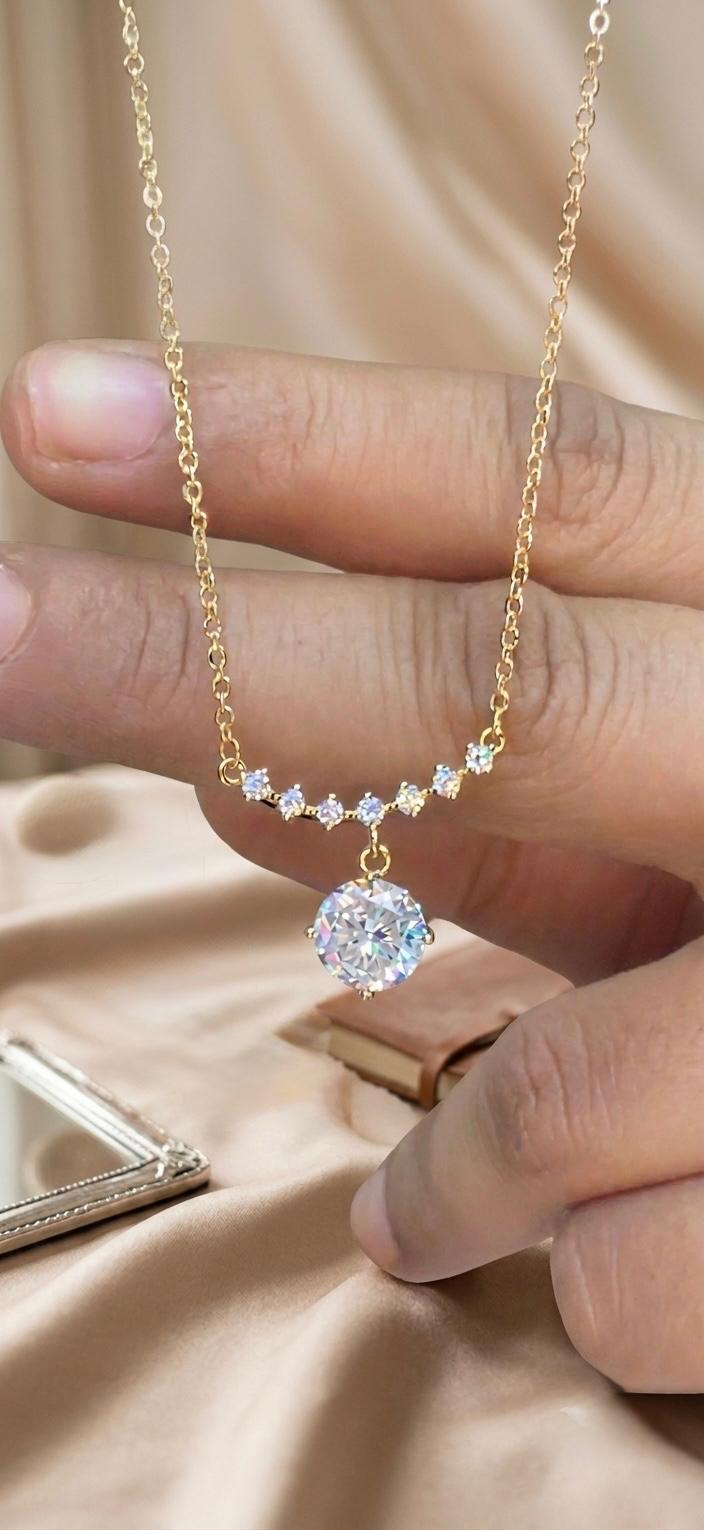 The Minimalist Beam: Petite Diamond Arc Necklace & Everyday Solitaire Studs